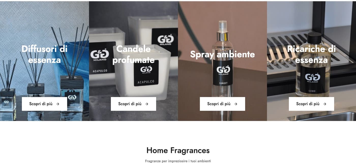 Preview of the G&G Milano website